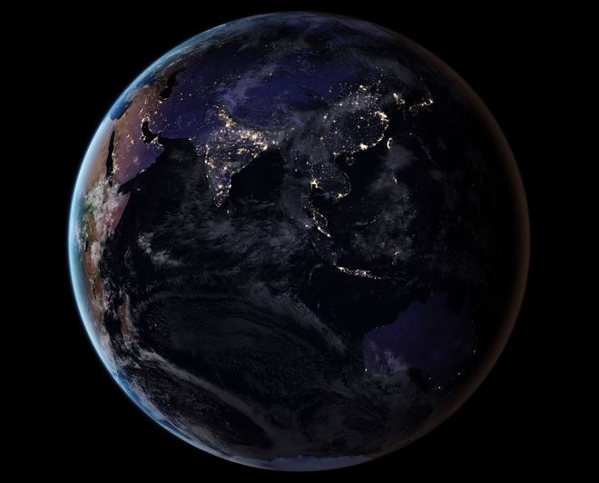Earth at night Asia Australia